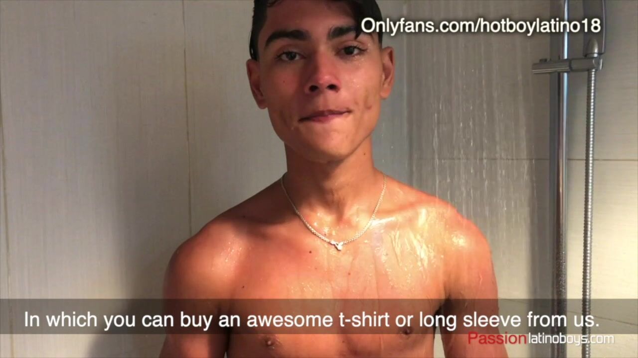 Cute teen boy pees, cums creamy load and talks dirty