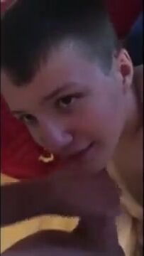 Daddy gets care from sweet boy