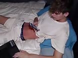 Skinny twinks strip on cam