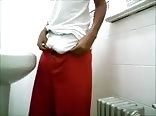Swollen cock in panties