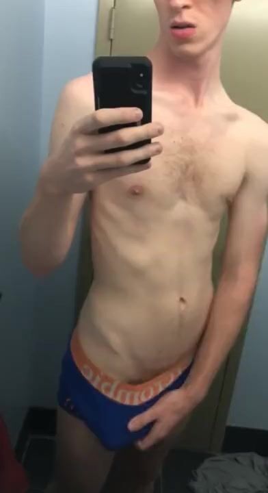 Redhead shows off my big dick