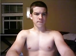 Sexy twink boy takes my ass on cam