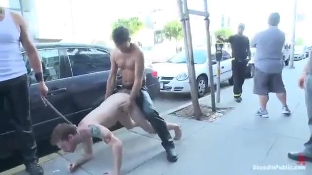 Public dog walk: taking you out with no cum