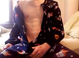 Morning fun with teen boy