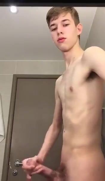 Teen boy solo twink cum solo