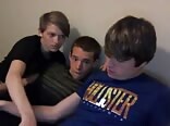 Teen boys party hard together at home gay porn