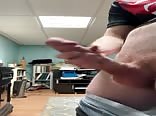 Teen boy strokes hard and shoots 10 creamy loads