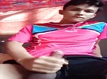 Teen boys solo cock play