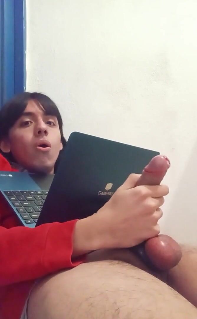 Peru teen jerks cock watching bareback twink