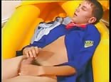 Hairy teen cock explodes