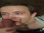 Black guy gets sucked off by teen facial