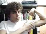 Teenboy shows off his firm biceps