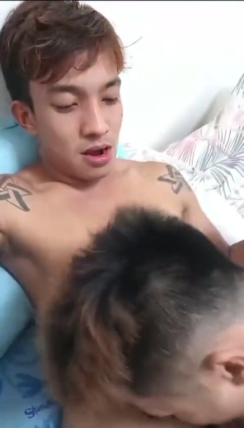 Thai twink sucks cock and gets fucked