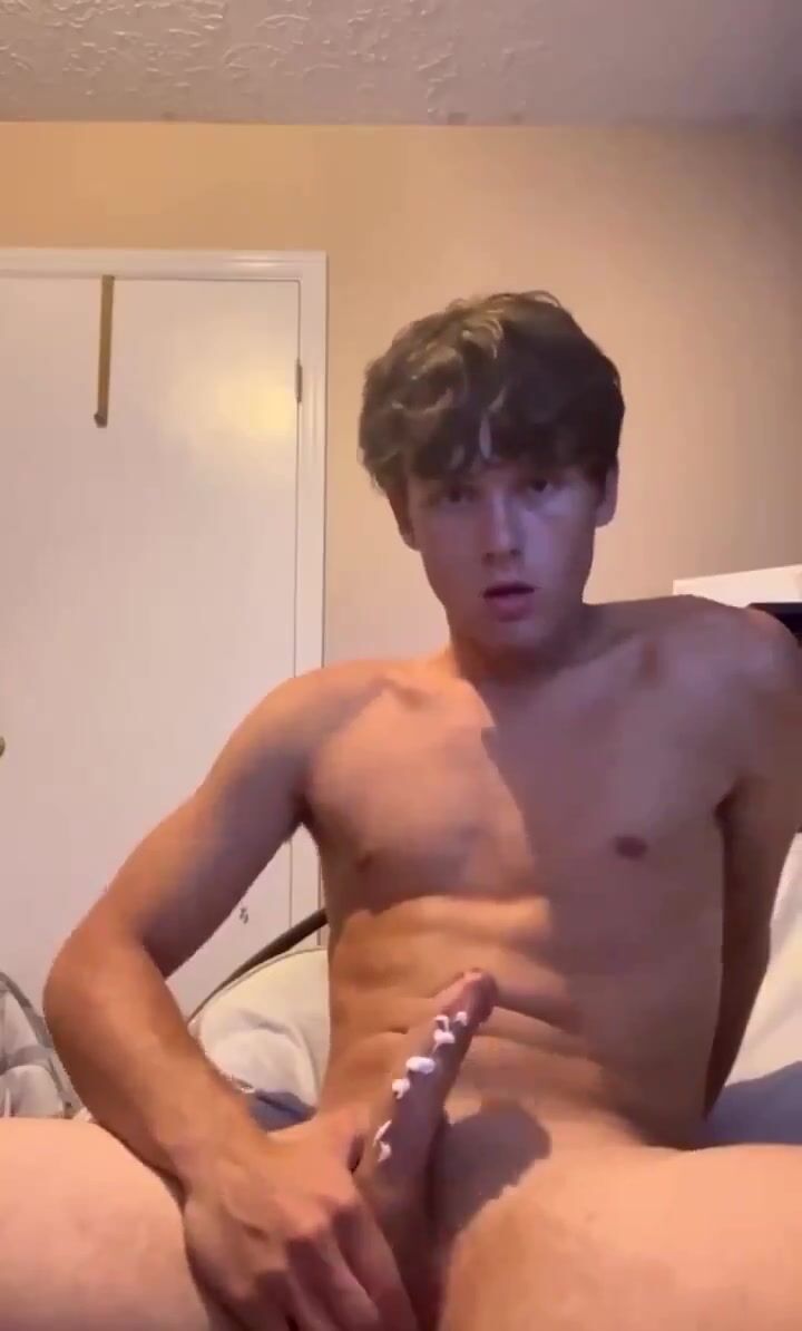 Big cock confirmed: twink strokes huge dick