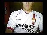 Olympique lyonnais twink takes muscle daddy's bareback cock