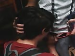 Chicos en el tren se lo montan
