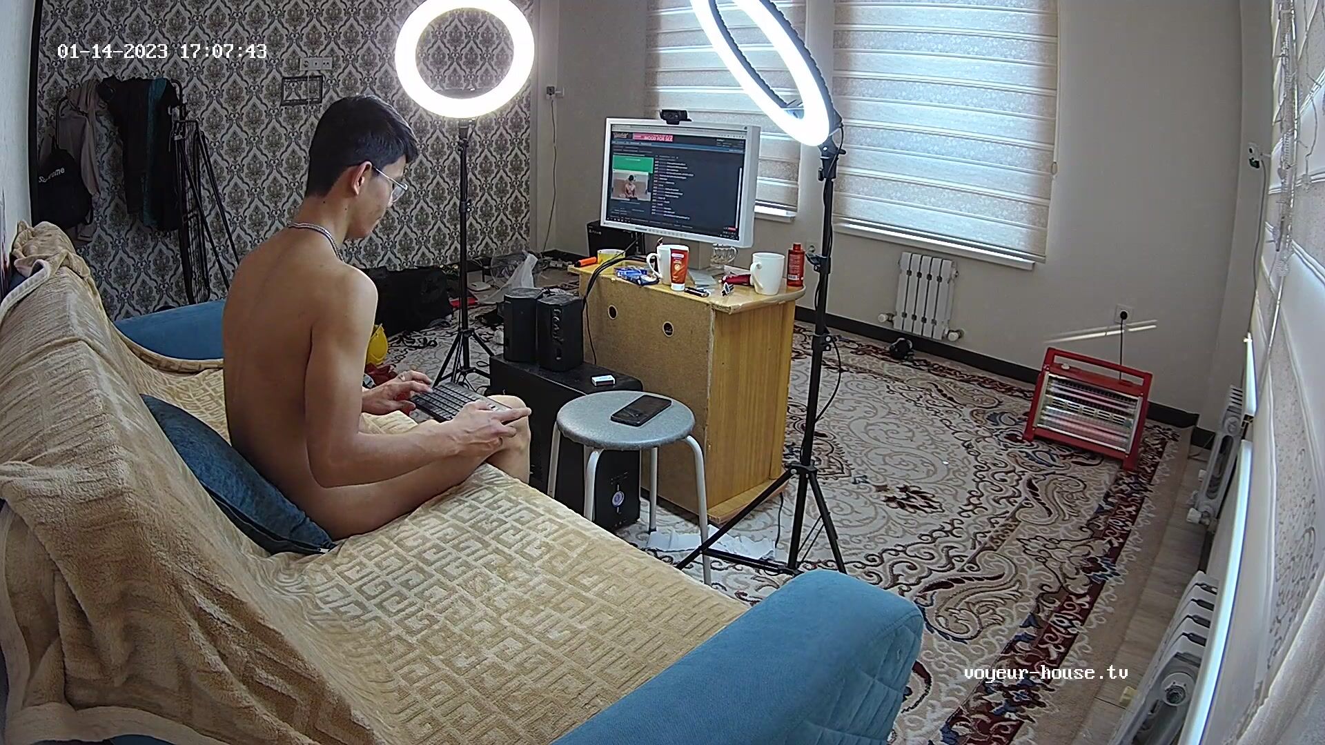 The seductive scene, spy cam