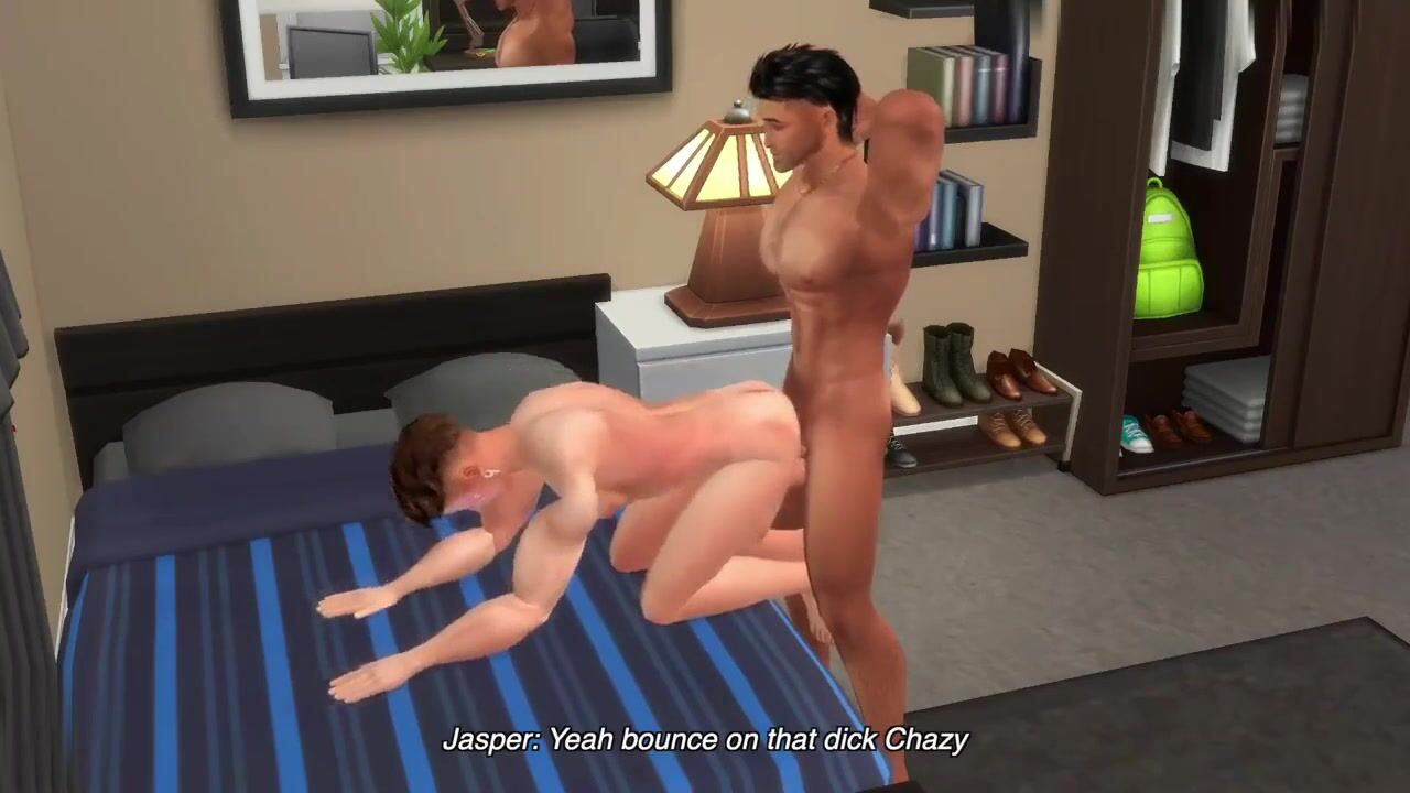 Chazasper: twink rides muscle daddy bareback cock