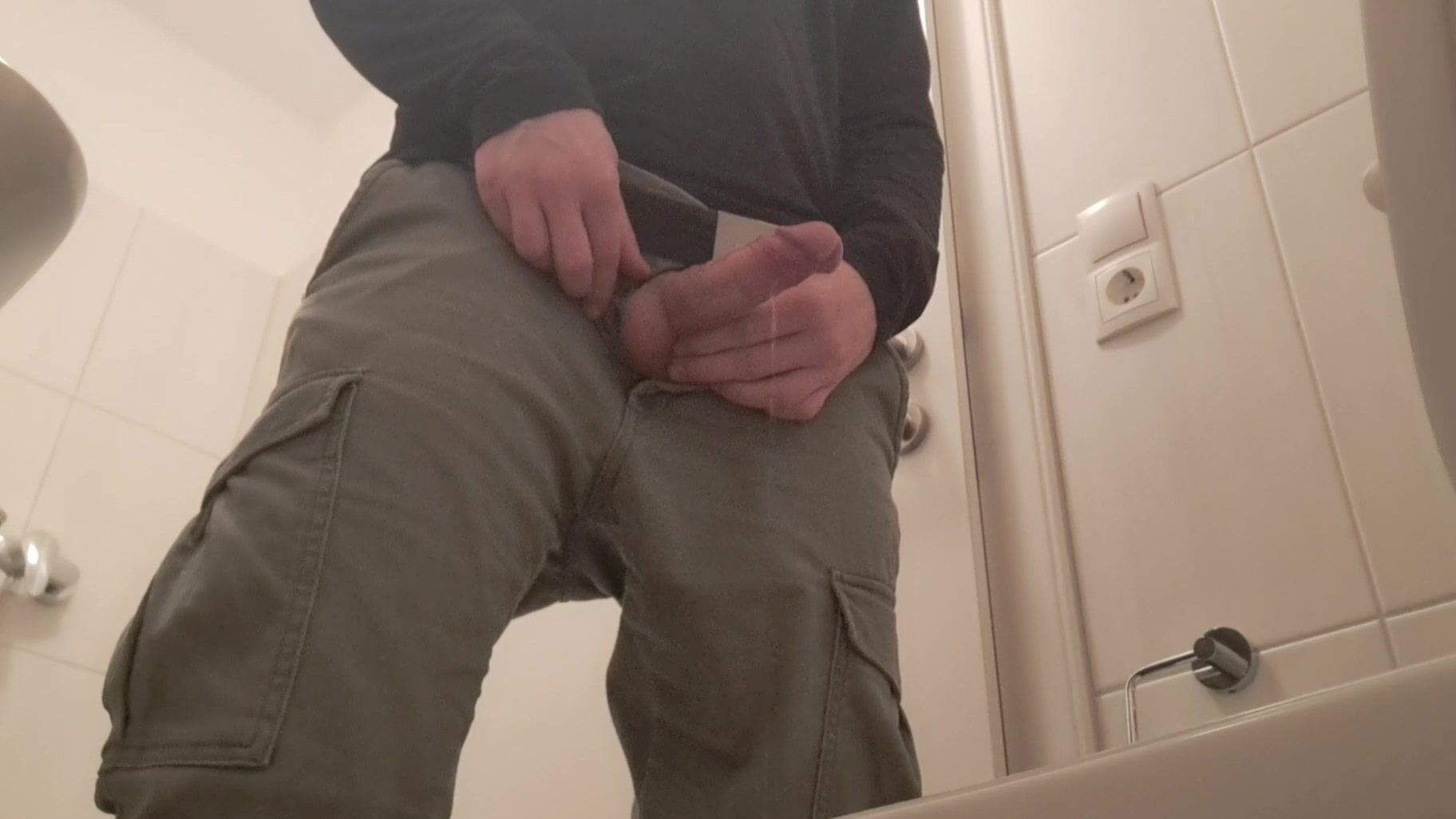 The struggle peeing with boner
