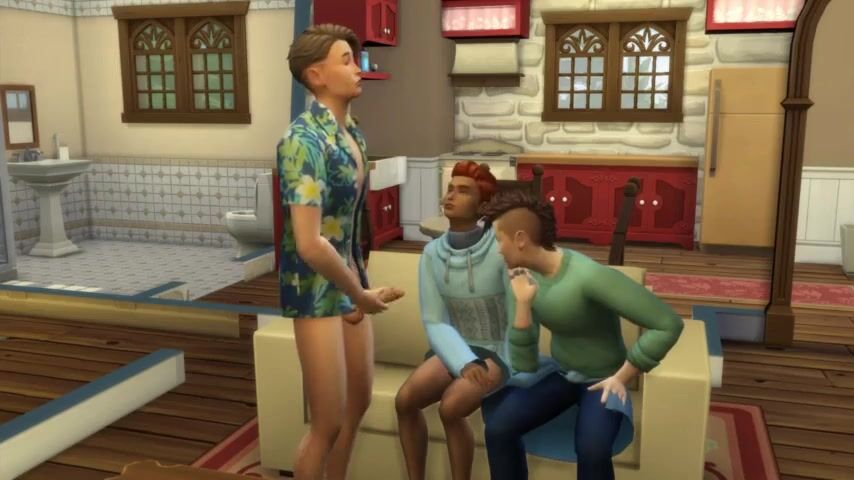 Three friends have raw sex