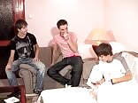 Gay boys cum on in three videos
