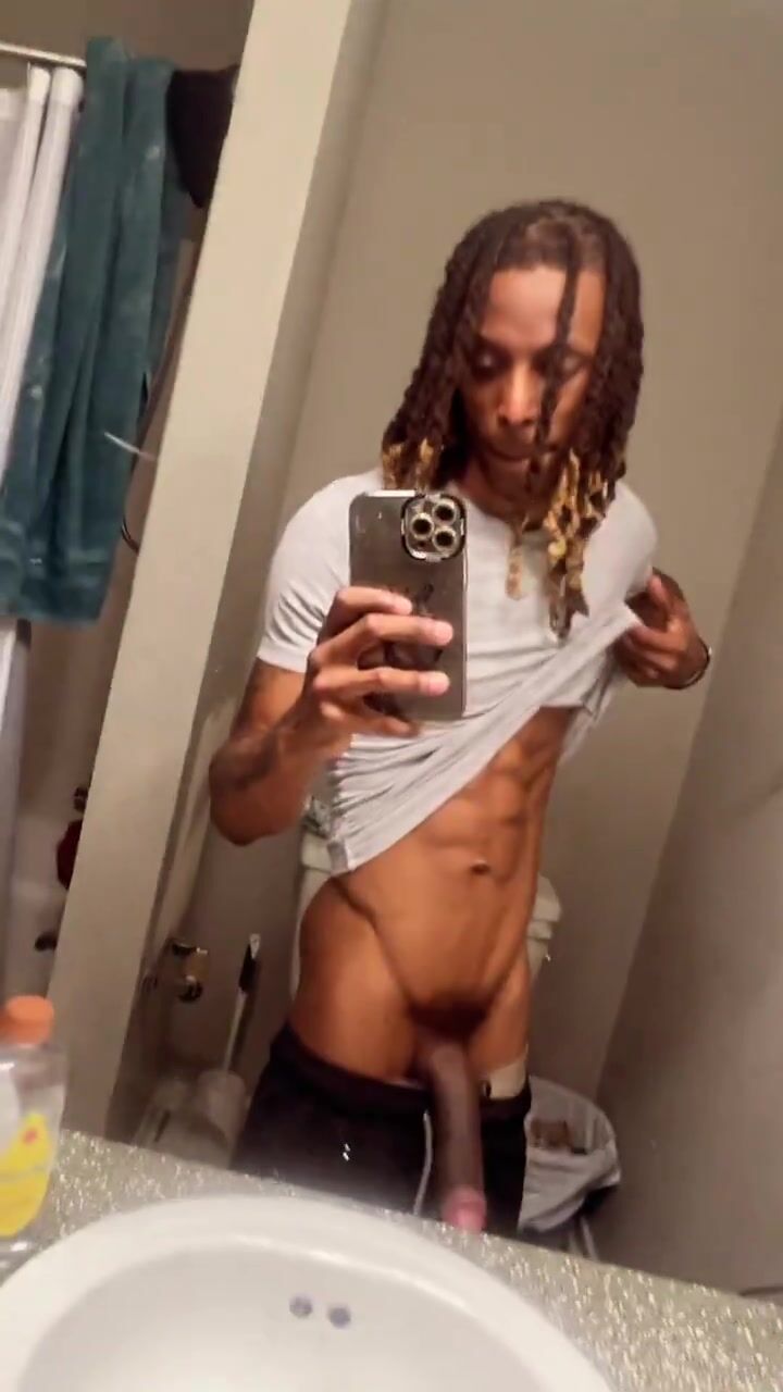 Threnchdakid shows off fat uncut cock