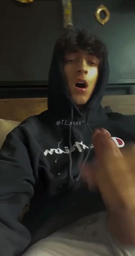 Tj cums on his hoodie
