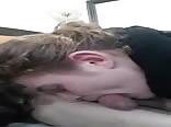 Top knot boy sucks and licks