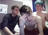 Smooth young boys in hot trio action