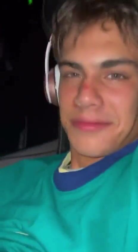 Bus twink cums after
