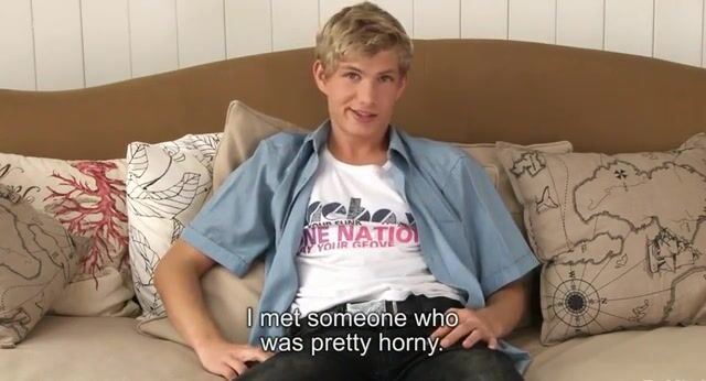 Blond twink's first video debut