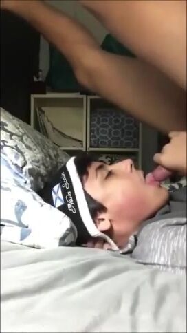 Twink eats own cum