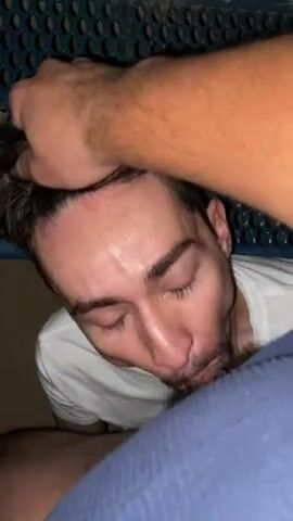 Twink deepthroats cock in dugout after game