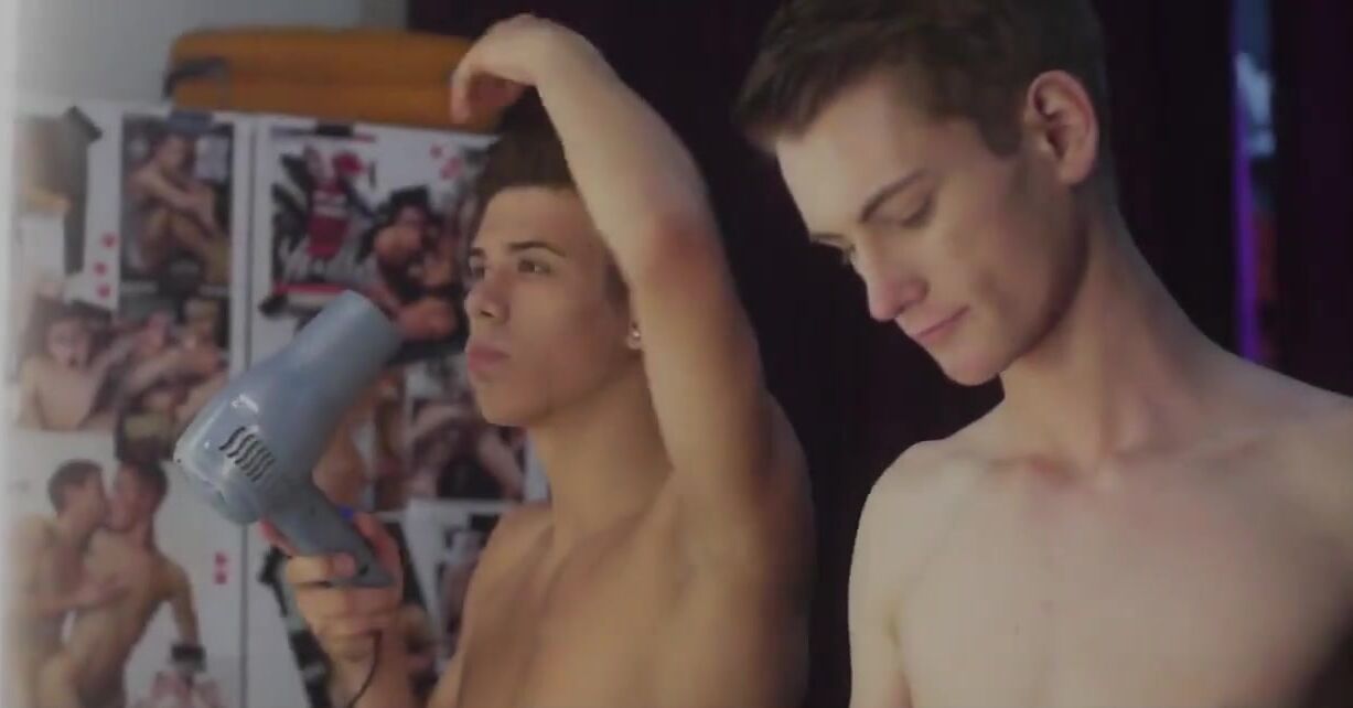 Twink roommates have hard gay sex