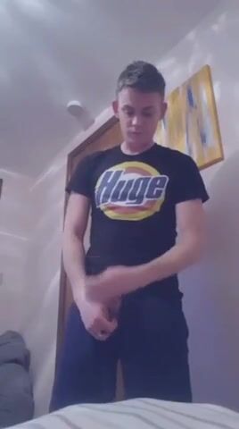 Twink unveils huge cock in gay boys porn