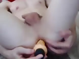 Rosa loch spielender twink