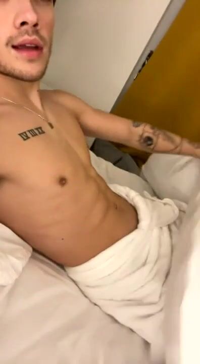 Twink wakes up and jerks his cock