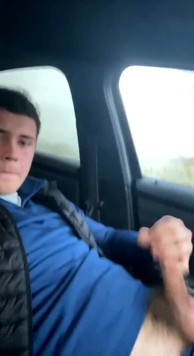 Twinks cum facial in car 212