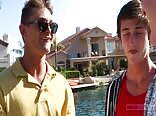 Twinks in hard threesome gay porn action