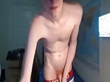 Redhead uncut cock in undies bareback