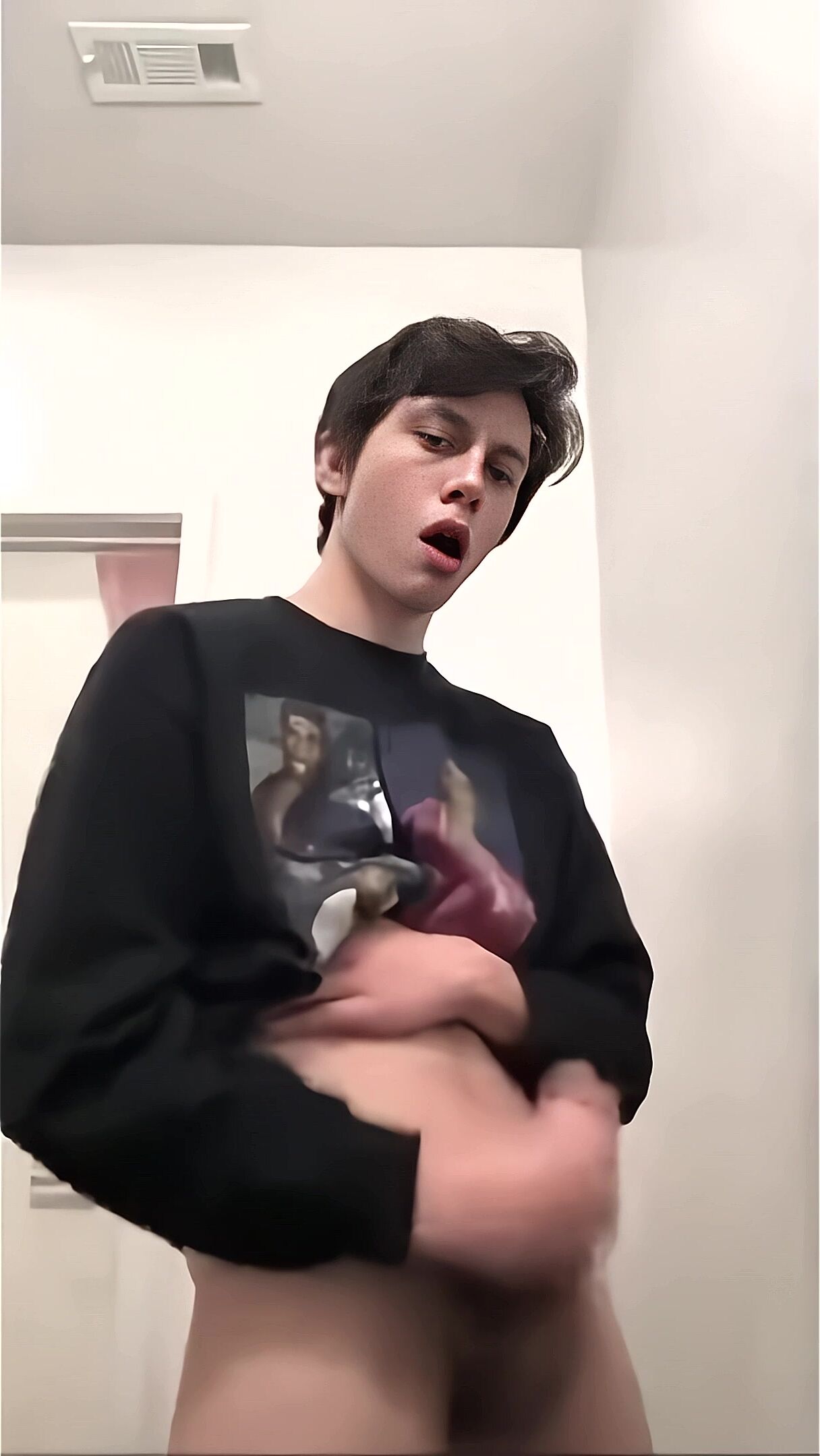 Uga twink strokes cock in dorm room - ai enhanced