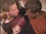 Twink jacks roy's cock in gay sex video