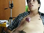 Teen wanker strokes hard on gay cam