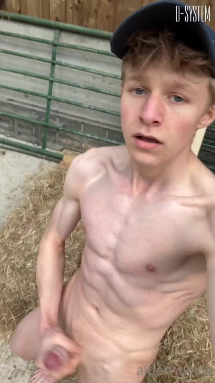 Wanking farm time twink cum