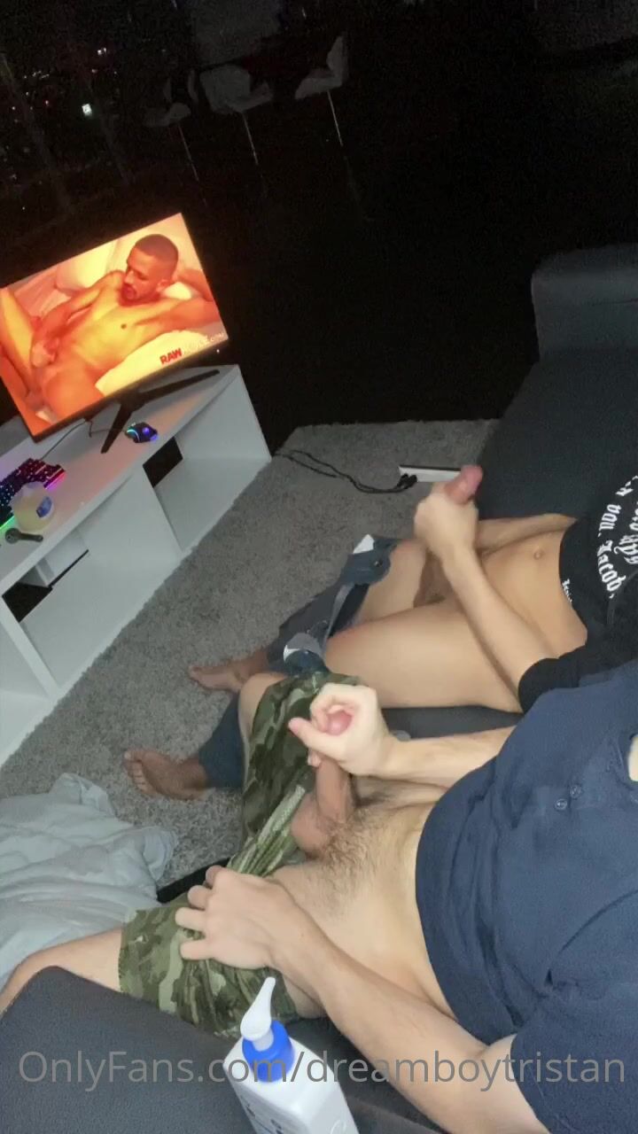 Watching porn and jerking with my bestie twink love