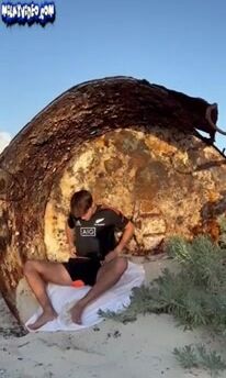 Horny twinks bareback at sea