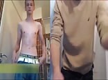 Freak-flaggen-schwenkende boys beim bareback-fick vor der webcam