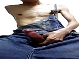 Webcam solo: dünner twink kommt hart