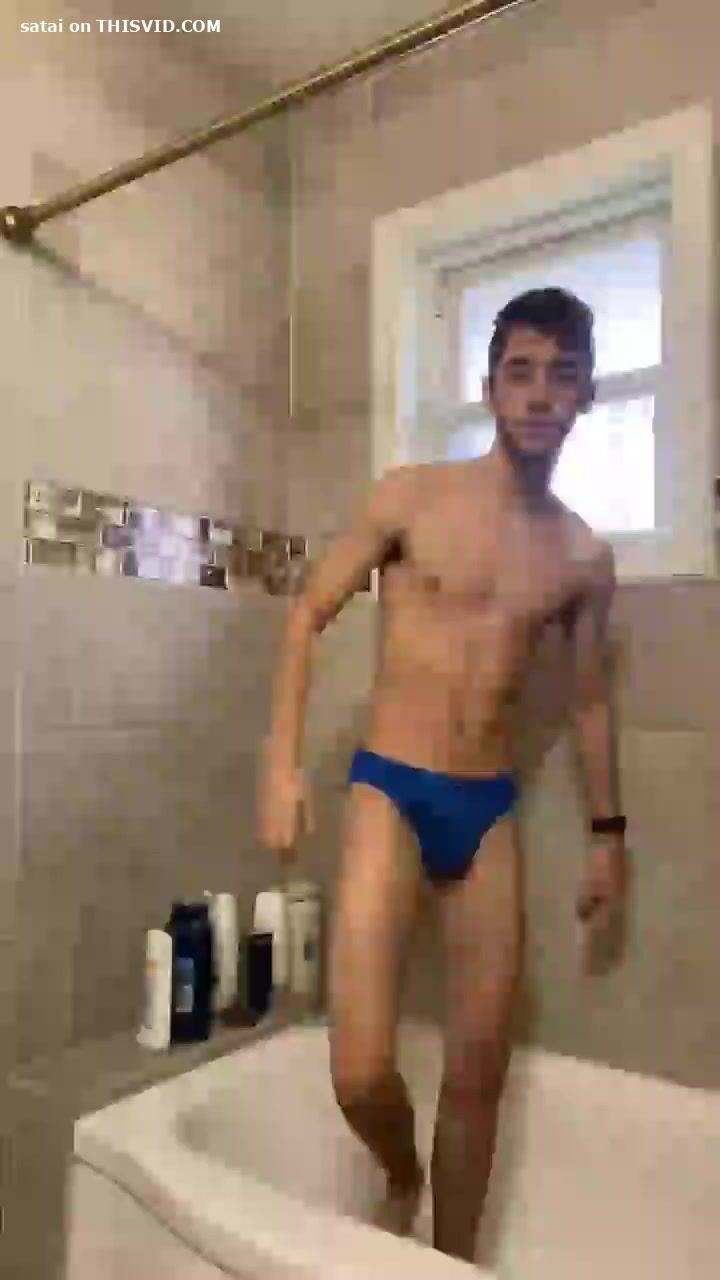 Cam boys get wet underpants on head