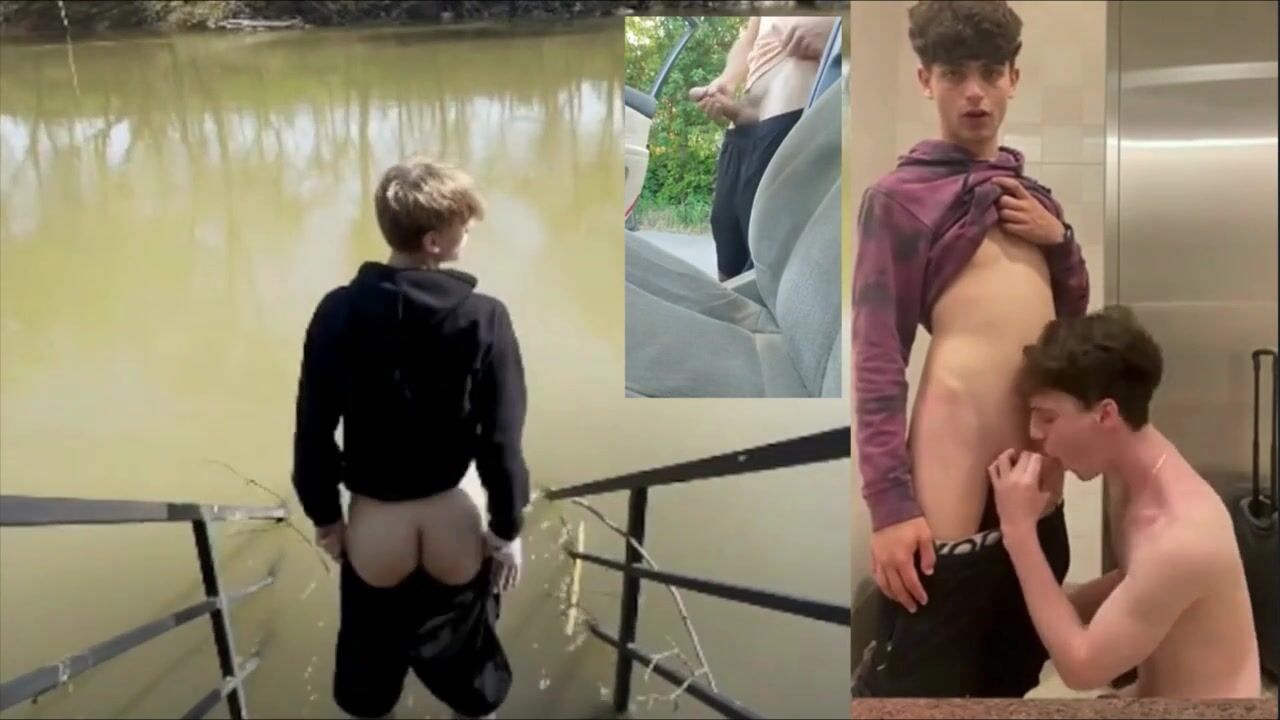Soccer shorts drop, twinks ride daddy muscle bareback cock